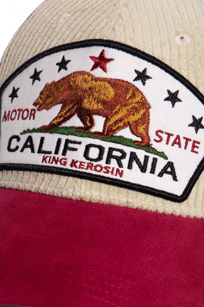 Queen Kerosin Trucker Cap mit Cord «California Bear» Exklusive Angebote