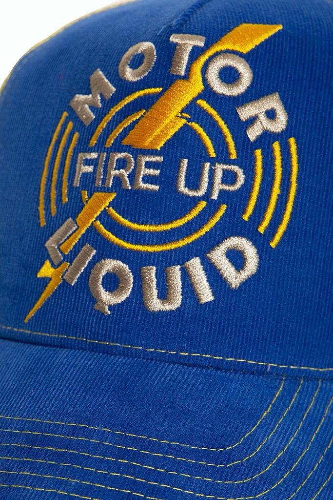 Queen Kerosin Trucker Cap aus Feincord mit kontrastierendem Mesh «Fire Up» Bestseller
