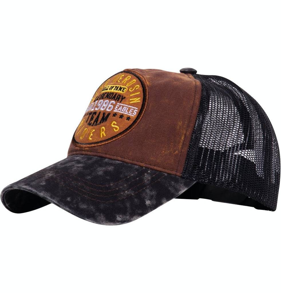 Queen Kerosin Trucker Cap mit Enzymwash und Stickerei «Legendary Team» Saisonale Angebote