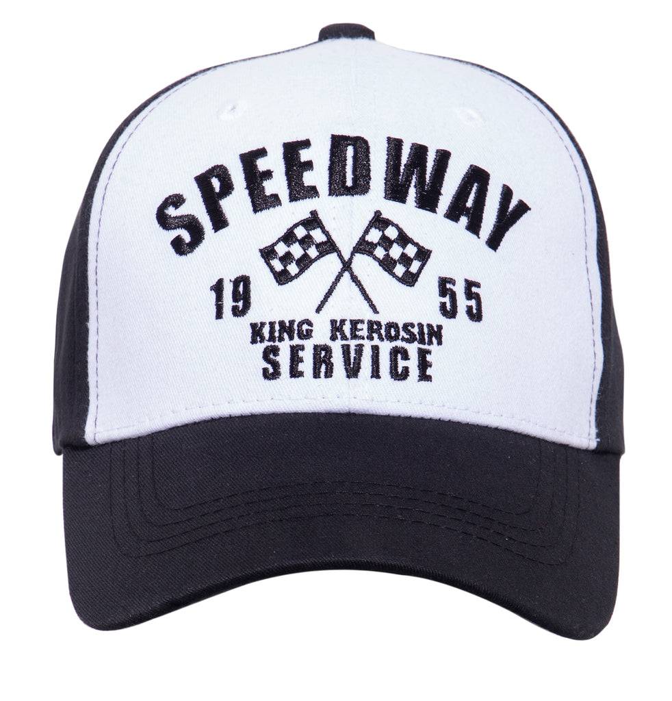 Queen Kerosin Baseball Cap mit Frontstickerei «Speedway» Sonderangebote