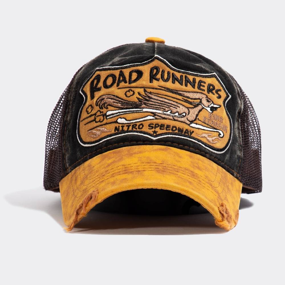 Queen Kerosin Trucker Cap im Used-Look «Road Runners» Tiefpreis