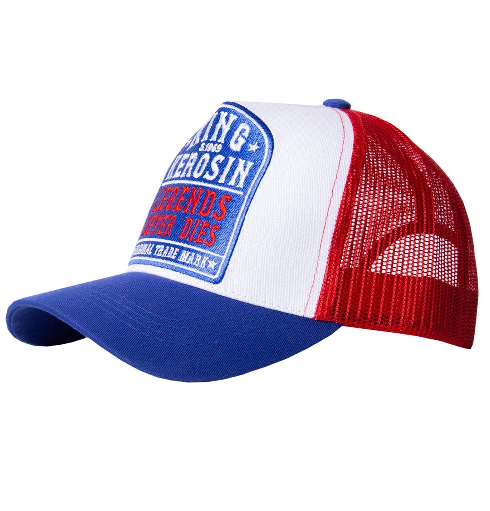 Queen Kerosin Trucker Cap mit Mesh-Einsatz «Legends never die» Letzte 3 Tage