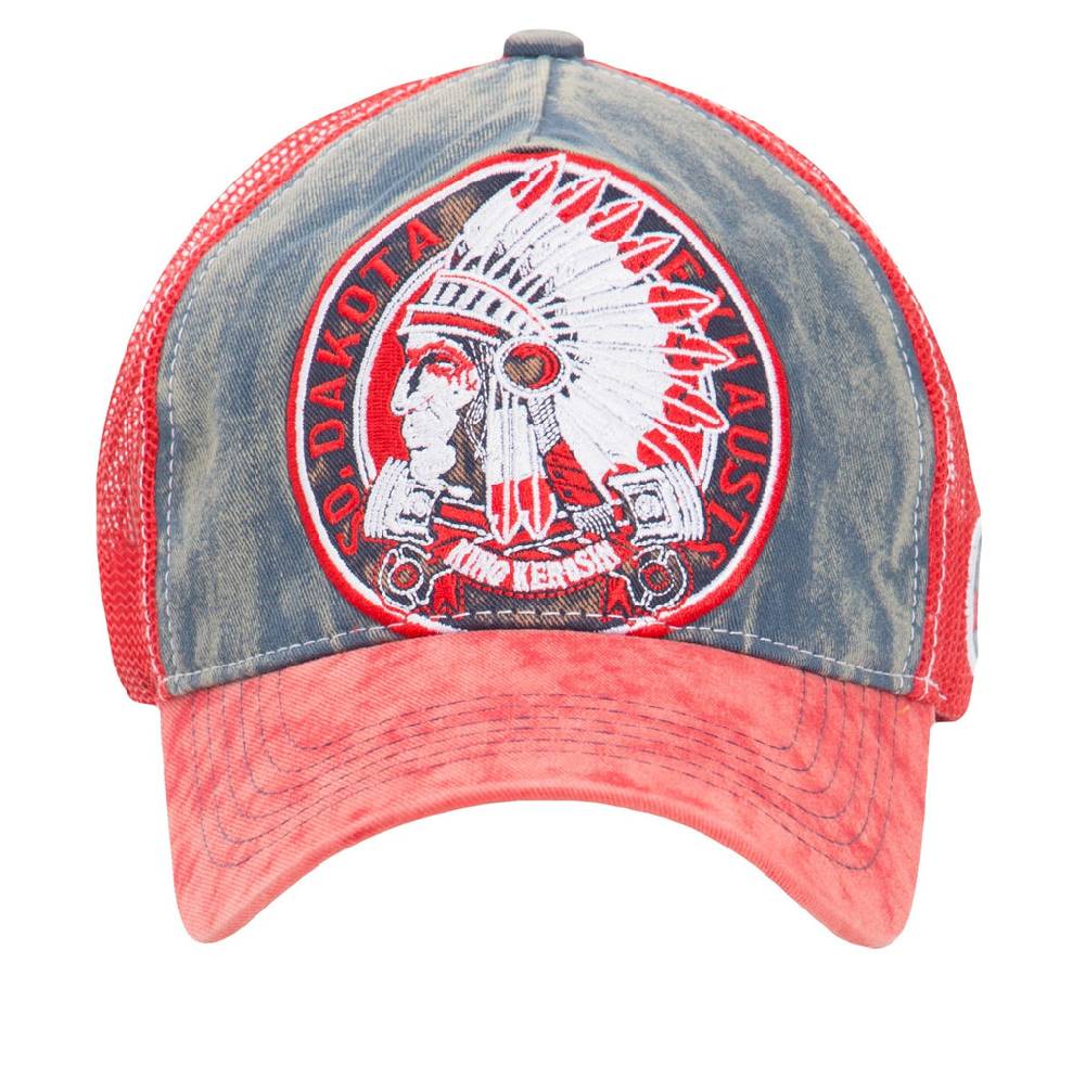 Queen Kerosin Trucker Cap mit Denim Einsatz im Used Look «True Roots» Nur für heute