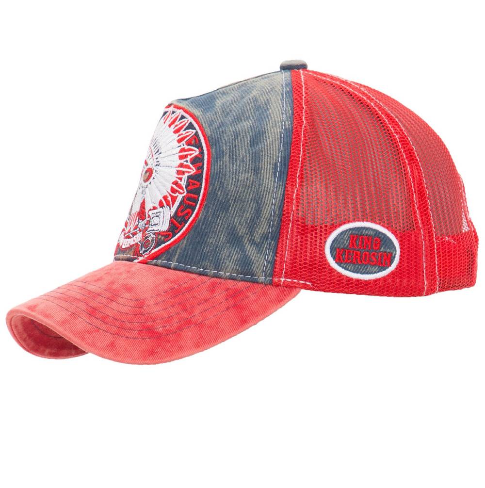 Queen Kerosin Trucker Cap mit Denim Einsatz im Used Look «True Roots» Nur für heute