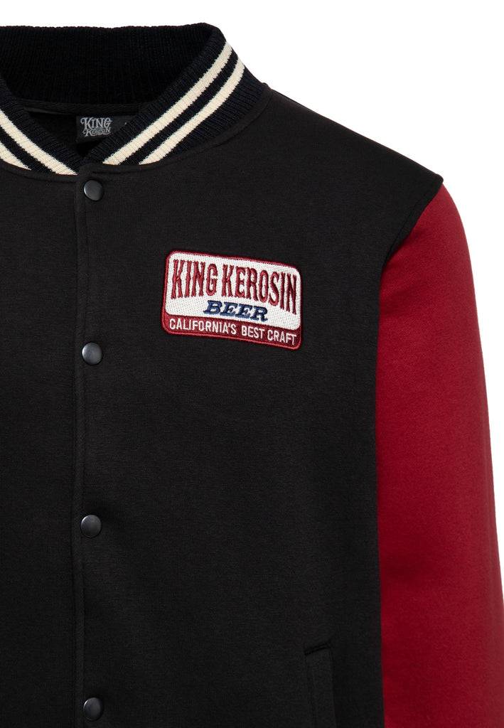 Queen Kerosin College Jacke «Beer» Nur noch ein Tag übrig