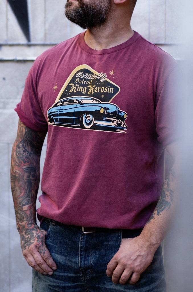 Queen Kerosin T-Shirt «Detroit Greaser» Rabatte dieses Monats