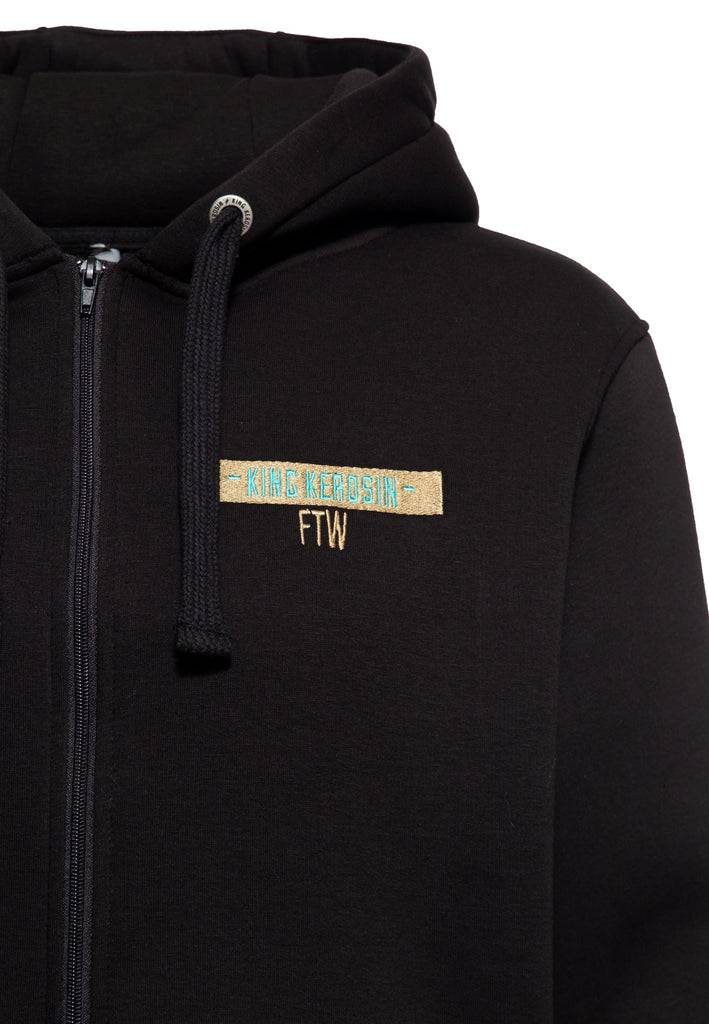 Queen Kerosin Basic Zip Hoodie «Don't Tread» Fabrik Onlineshop