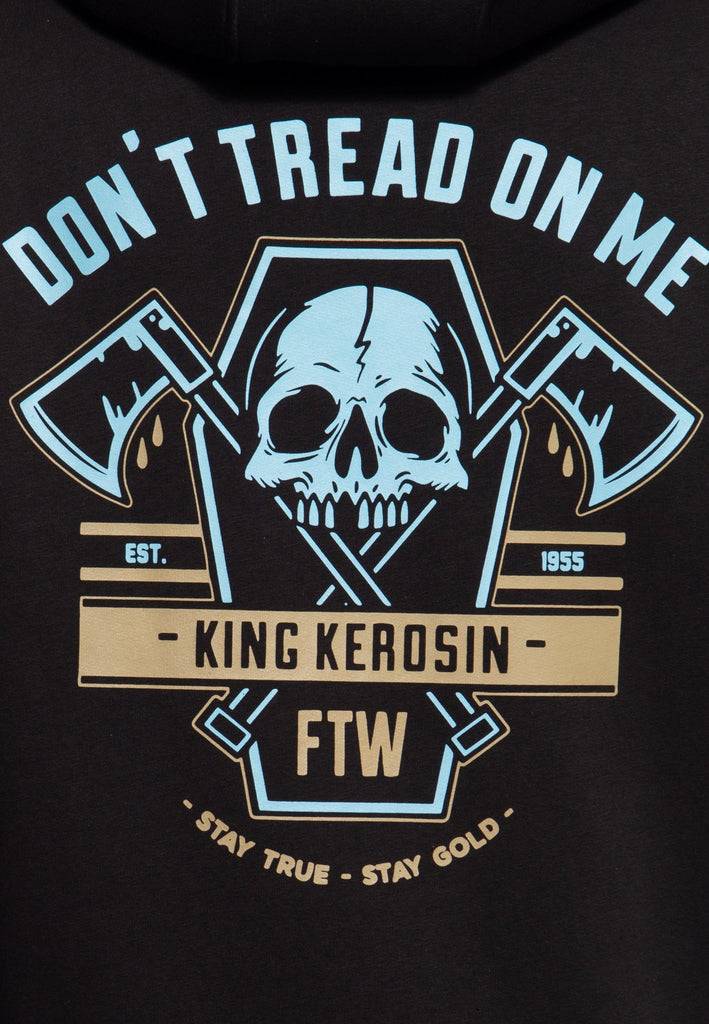 Queen Kerosin Basic Zip Hoodie «Don't Tread» Fabrik Onlineshop