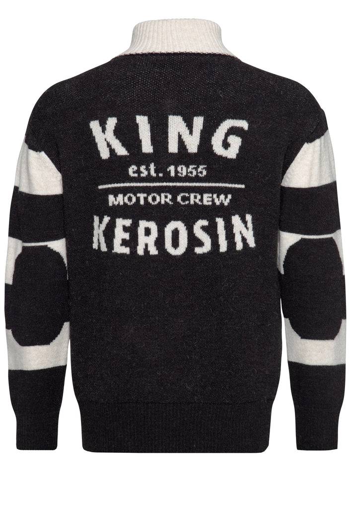 Queen Kerosin Strickpullover «KK Motor Crew» Preisnachlass