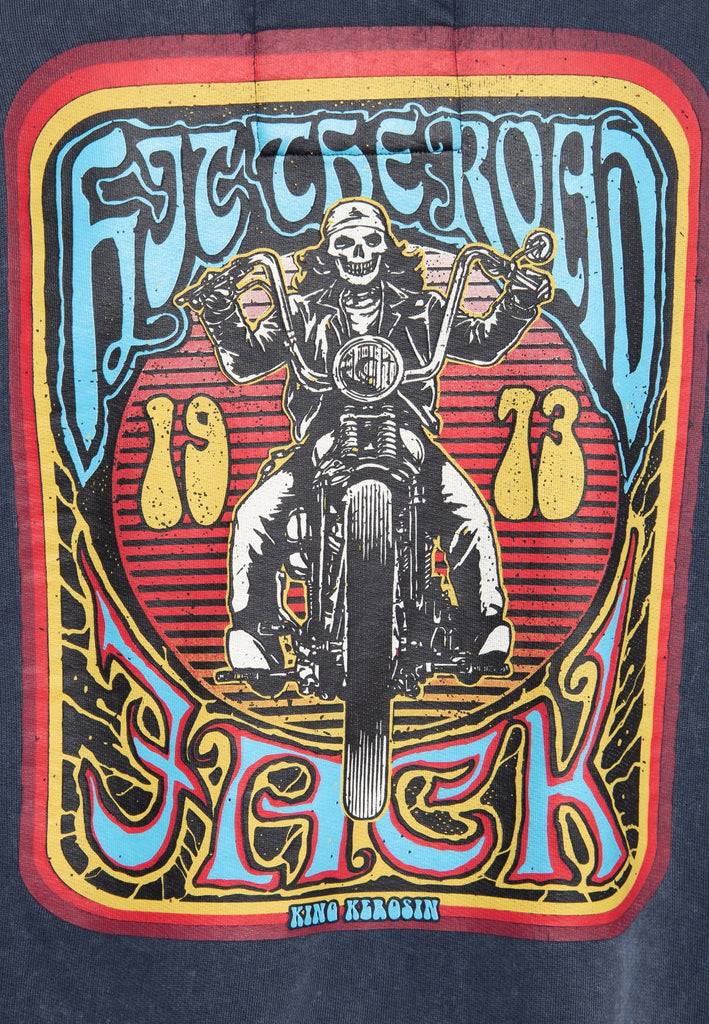 Queen Kerosin Sweatjacke Acidwash «Hit The Road Jack» Saisonschlussverkauf
