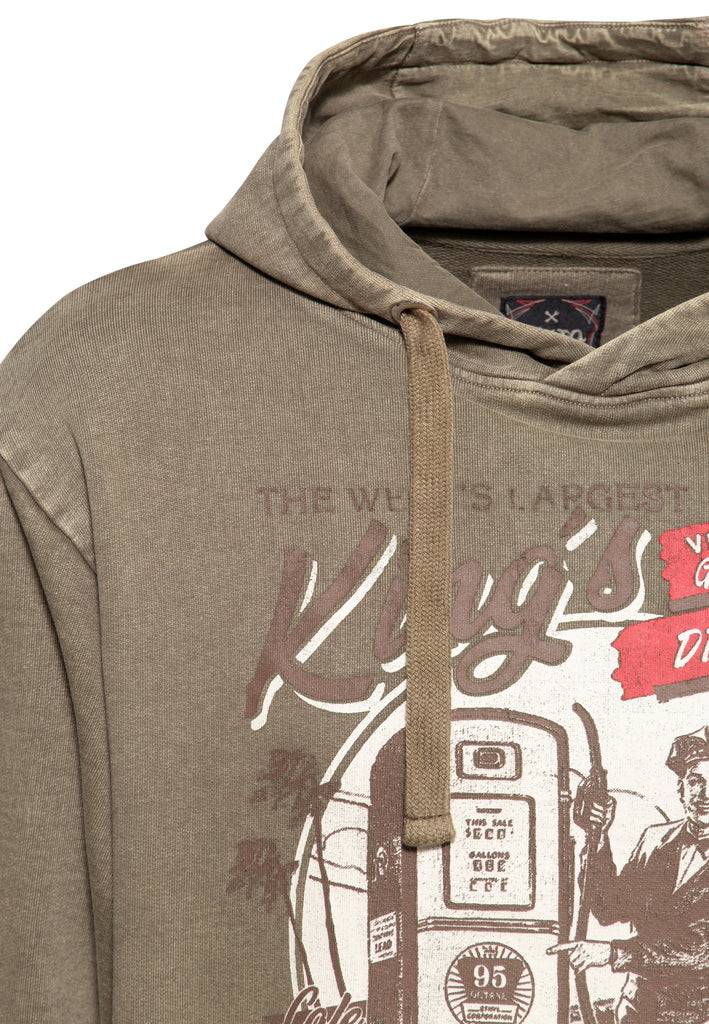 Queen Kerosin Hoodie Acidwash «Kings» Black Friday