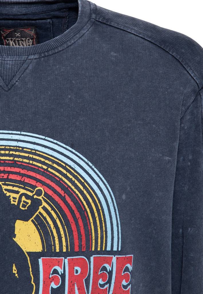 Queen Kerosin Pullover Acidwashed «Chopper Sun» Weihnachtsangebot