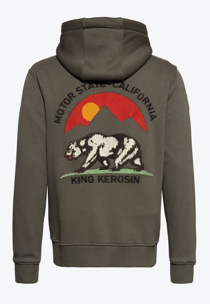 Queen Kerosin Outdoor Sweatjacke «KK Adventure Gear - Motor State California» Zeitlich begrenztes Angebot