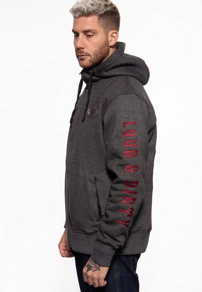 Queen Kerosin Sweatjacke mit Kapuze «Loud and Dirty» Sonderangebote