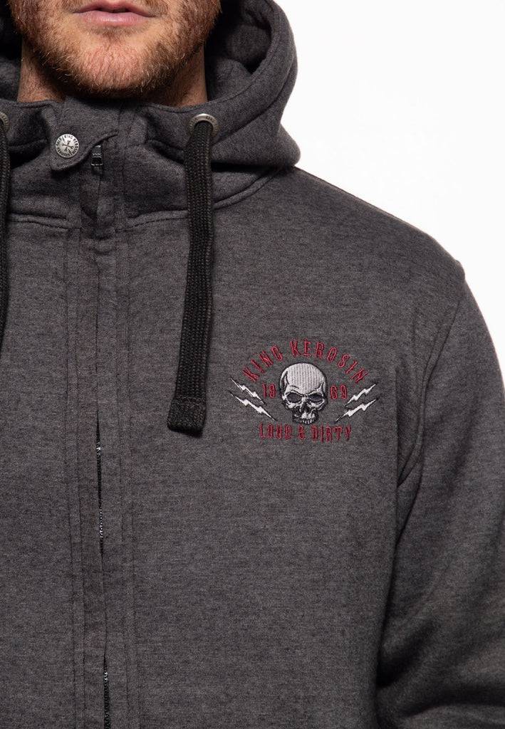 Queen Kerosin Sweatjacke mit Kapuze «Loud and Dirty» Sonderangebote