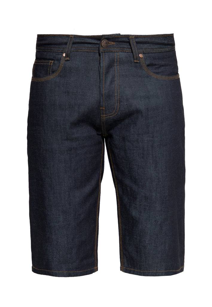 Queen Kerosin Denim Shorts mit Pintstripe Stitching «50s Workwear» Super Sparpreis