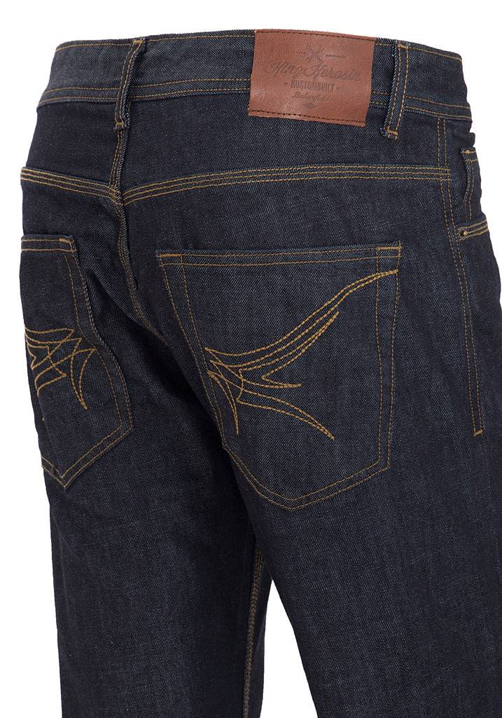 Queen Kerosin Regular Fit Jeans in dark blue mit Logo-Patch «Robin» JETZT KAUFEN