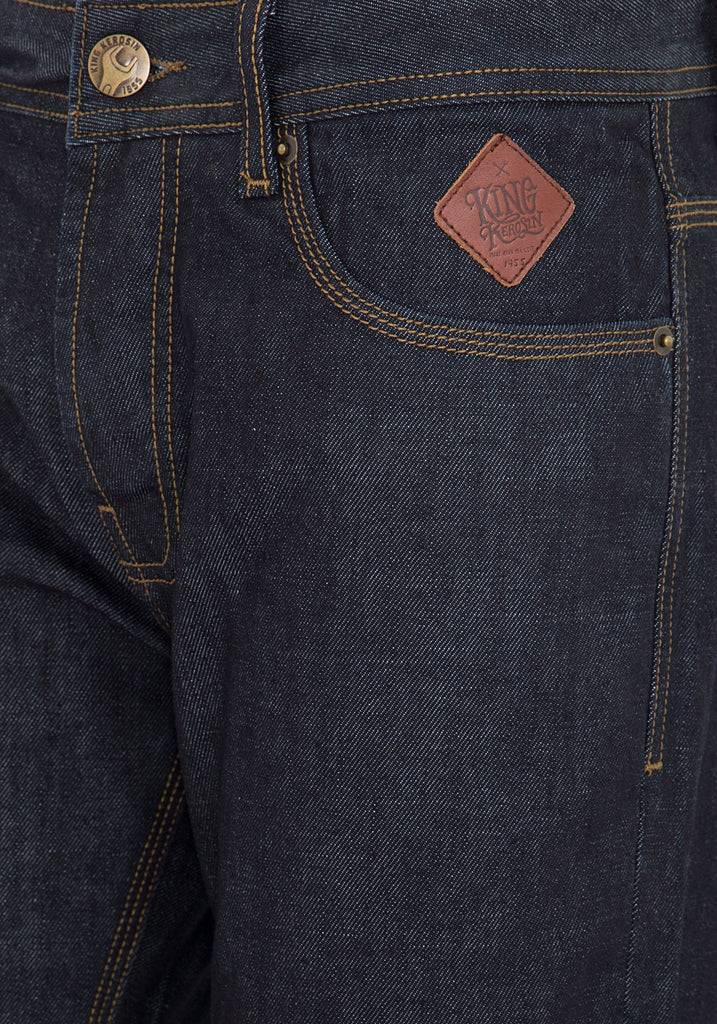 Queen Kerosin Regular Fit Jeans in dark blue mit Logo-Patch «Robin» JETZT KAUFEN