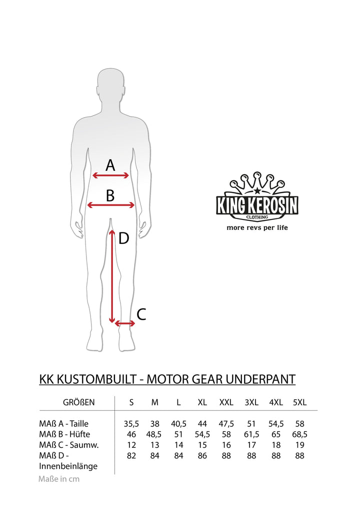 Queen Kerosin Motorradunterhose «Kustombuilt - Motor Gear» Neueste Stile