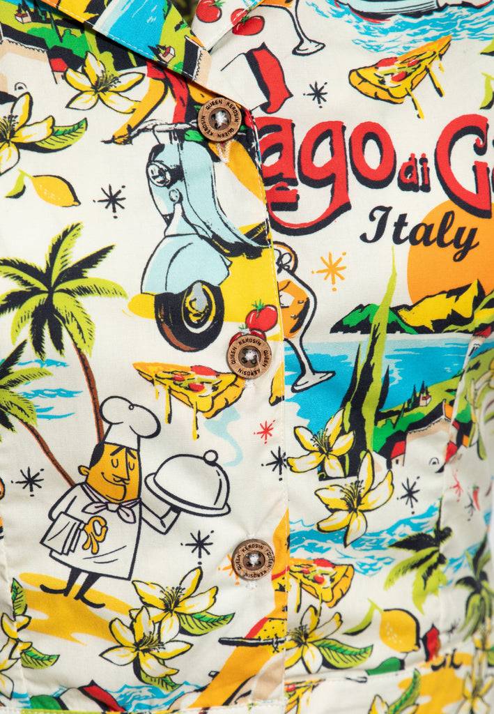 Queen Kerosin Hawaiibluse «Lago di Garda» Bis zu 60% Rabatt