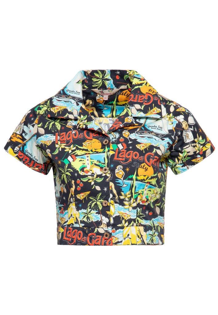 Queen Kerosin Hawaiibluse «Lago di Garda» Bis zu 60% Rabatt