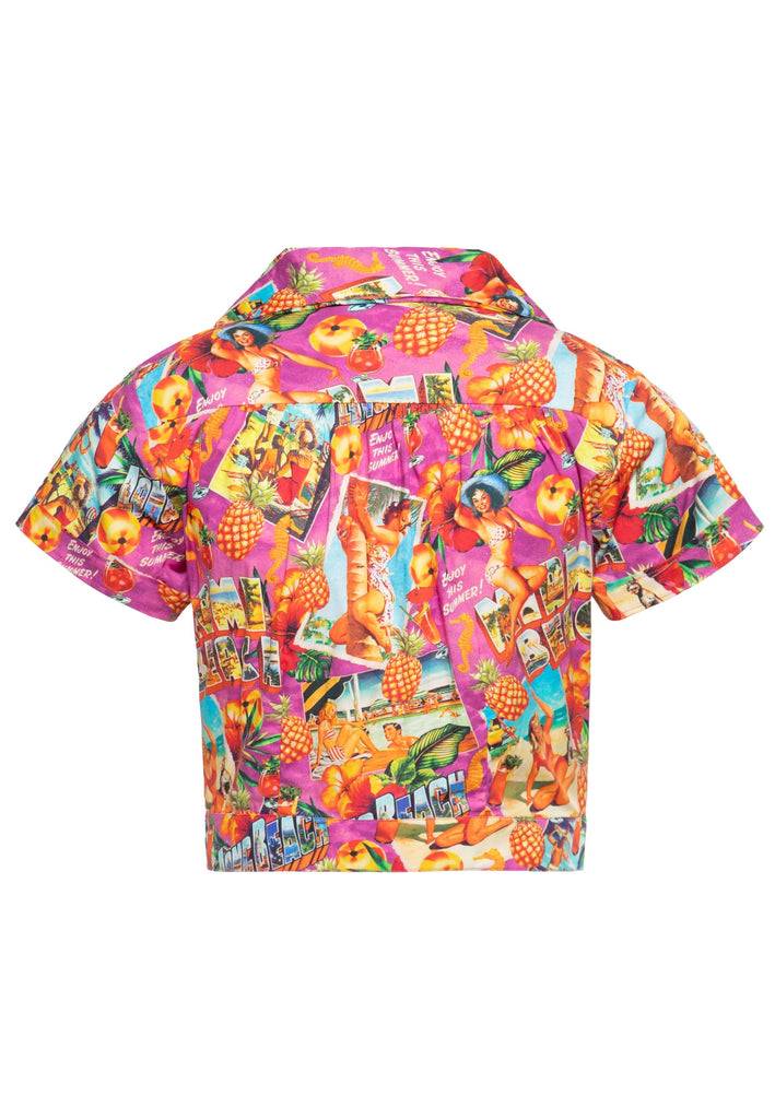 Queen Kerosin Hawaiibluse «Miami & Long Beach» Nur für heute