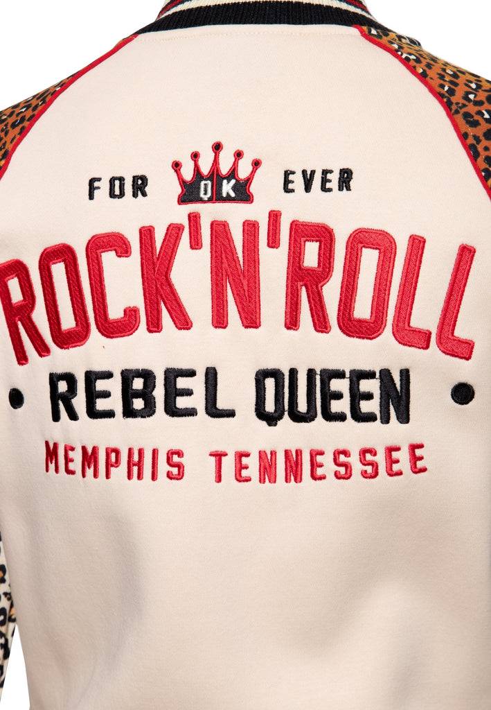 Queen Kerosin College Jacke «Rock'n'Roll Rebel Queen» Blitzverkäufe