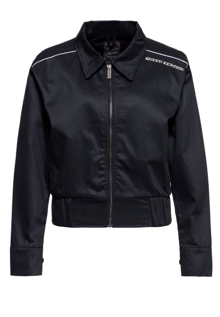 Queen Kerosin Gabardine Jacke «Rock'n'Roll Rebel Queen» Kostenloser Versand