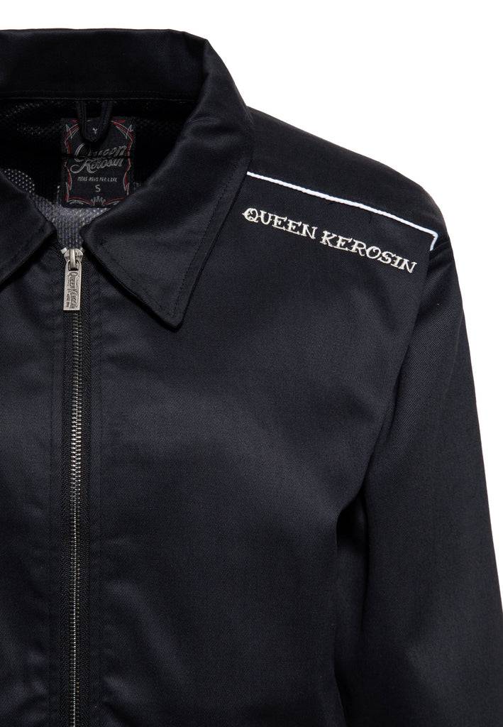 Queen Kerosin Gabardine Jacke «Rock'n'Roll Rebel Queen» Kostenloser Versand