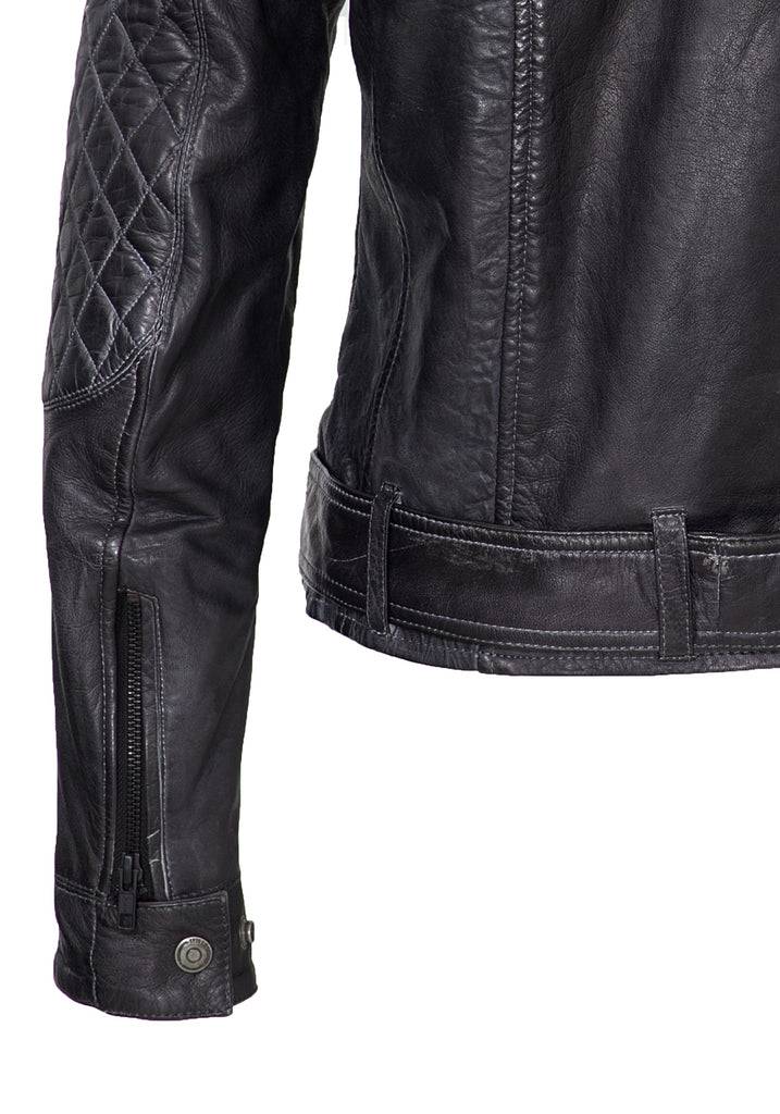 Queen Kerosin Lederjacke mit Kontrastfutter Saisonschlussverkauf
