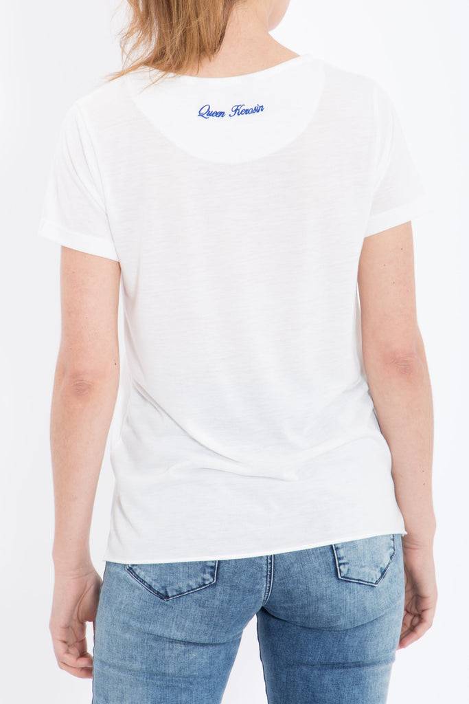 Queen Kerosin Basic T-Shirt aus Viskose-Mix Cyber Monday