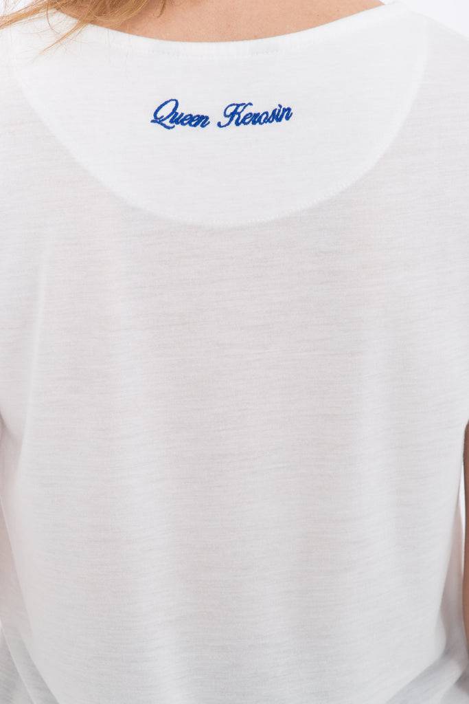 Queen Kerosin Basic T-Shirt aus Viskose-Mix Cyber Monday