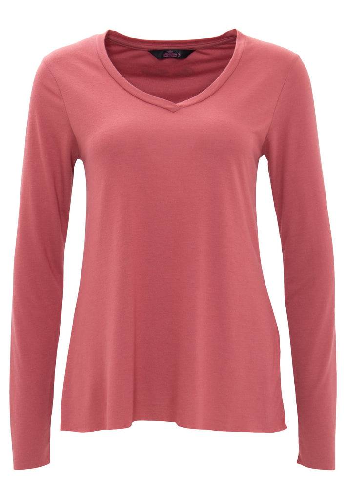 Queen Kerosin Basic Longsleeve mit offenen Abschlüssen und Logo Stickerei Osterangebot