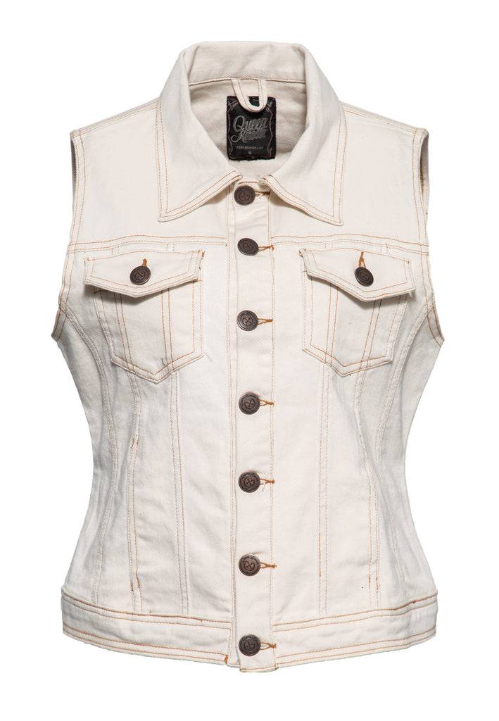 Queen Kerosin Jeans Weste «Speedway Queen» Lagerräumung
