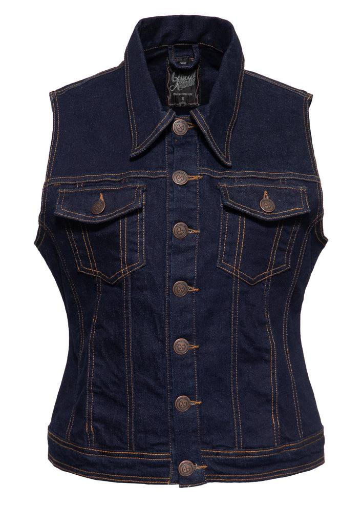 Queen Kerosin Jeans Weste «Speedway» Heißer Verkauf