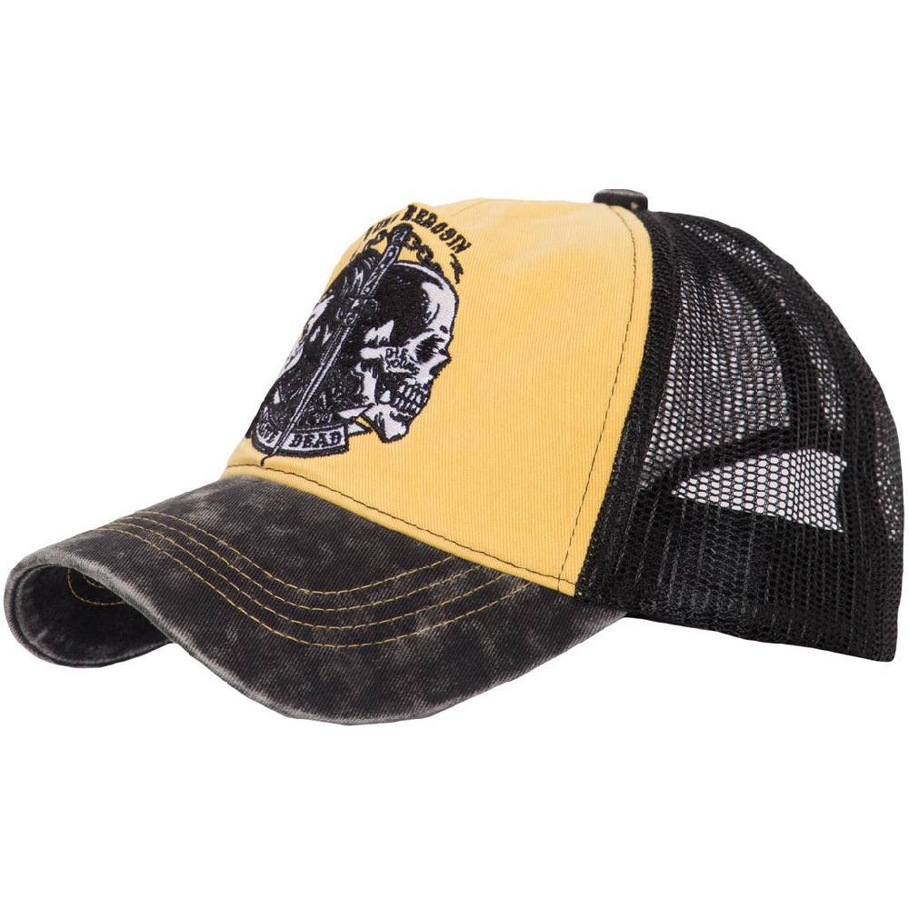 Queen Kerosin Trucker Cap in Vintage Waschung »Alive Dead« Neueste Mode