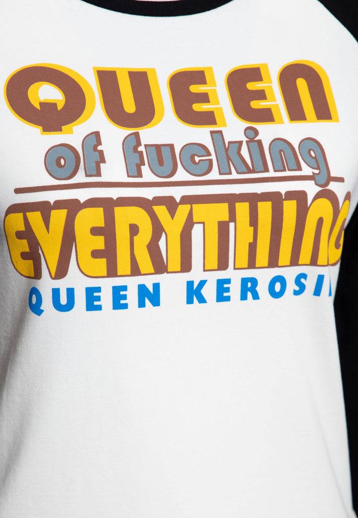 Queen Kerosin 3/4-Arm Shirt «Queen Of Fucking Everything» Große Rabatte