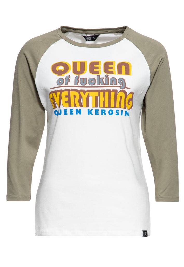 Queen Kerosin 3/4-Arm Shirt «Queen Of Fucking Everything» Große Rabatte
