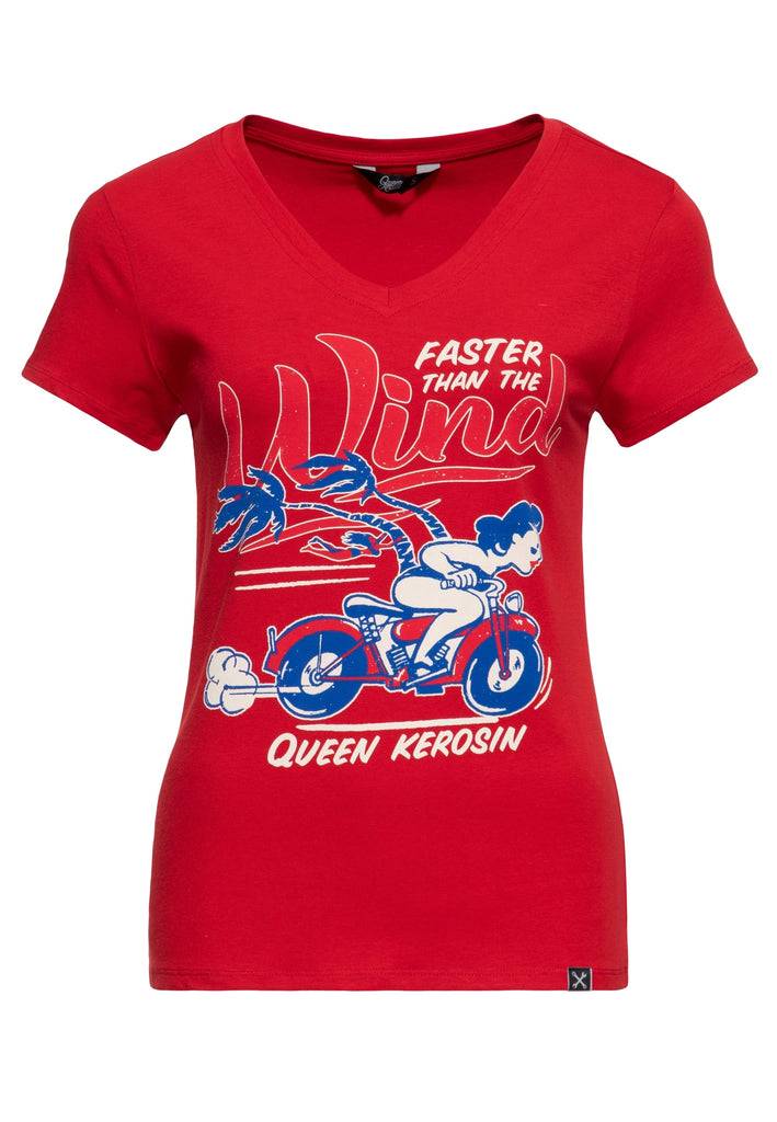 Queen Kerosin T-Shirt «Faster Than The Wind» Kauf eins, bekomm eins gratis