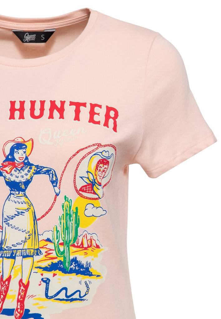 Queen Kerosin Print T-Shirt «Head Hunter» Super Sparpreis