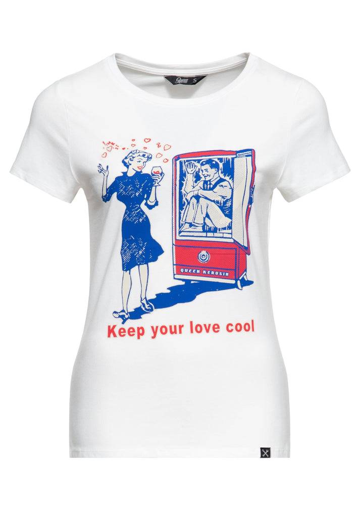 Queen Kerosin T-Shirt «Keep Your Love Cool» Wochenangebot