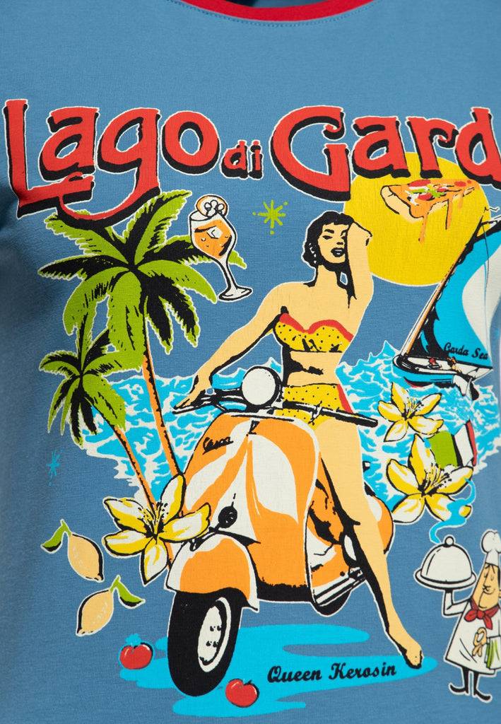 Queen Kerosin Ringer T-Shirt «Lago di Garda» Kostenlose Rückgabe