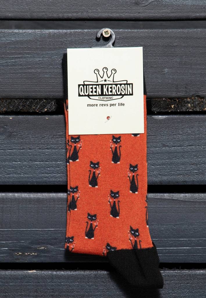 Queen Kerosin Socken «Cat» Bis zu 60% Rabatt