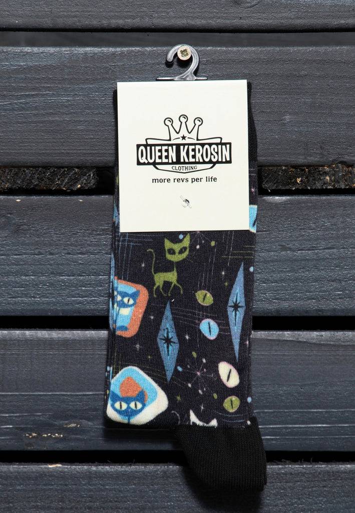 Queen Kerosin Socken «Retro Cats» Nur für heute