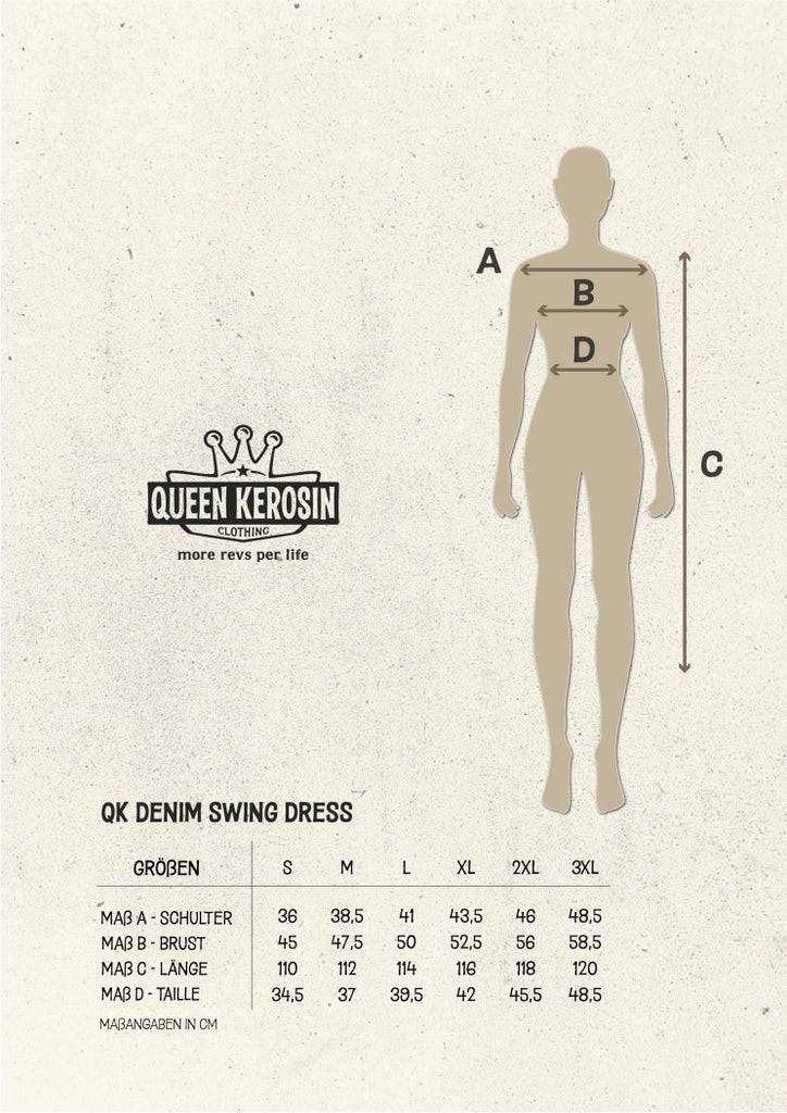Queen Kerosin Workwear Swing Kleid Nur noch ein Tag übrig
