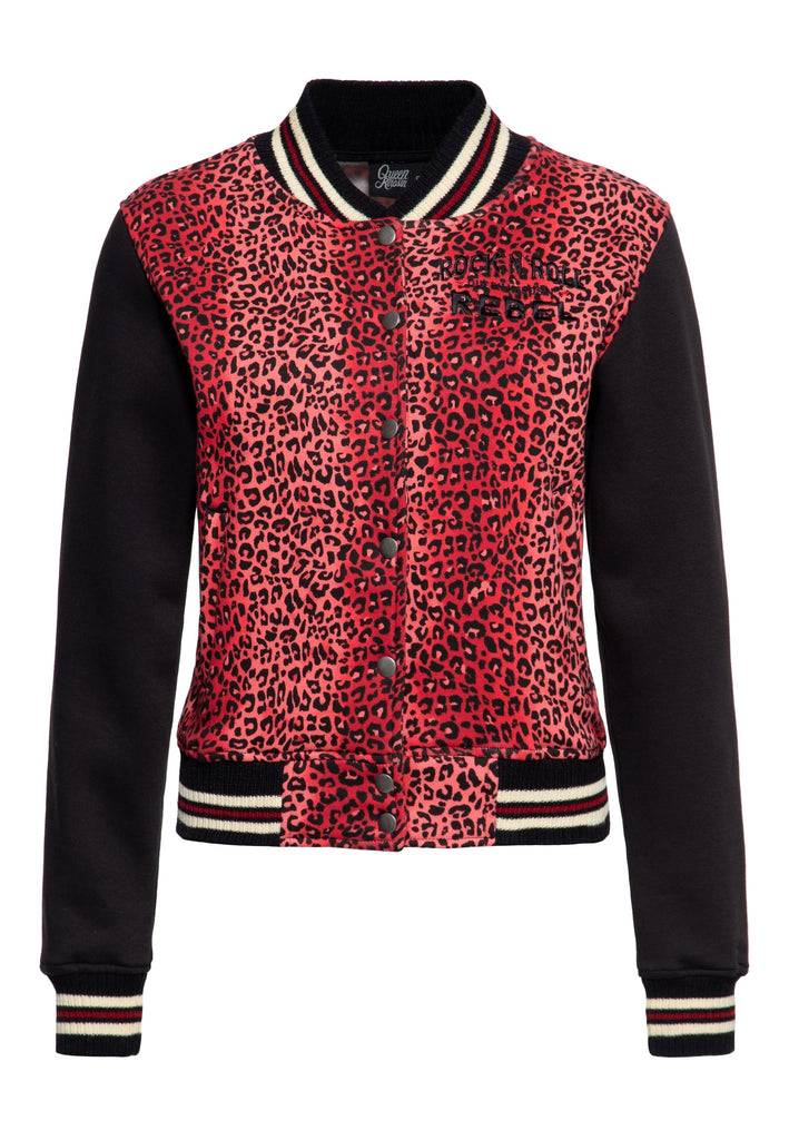 Queen Kerosin College Jacke «Rock 'n' Roll Rebel Queen» 50% Rabatt mit kostenlosem Versand