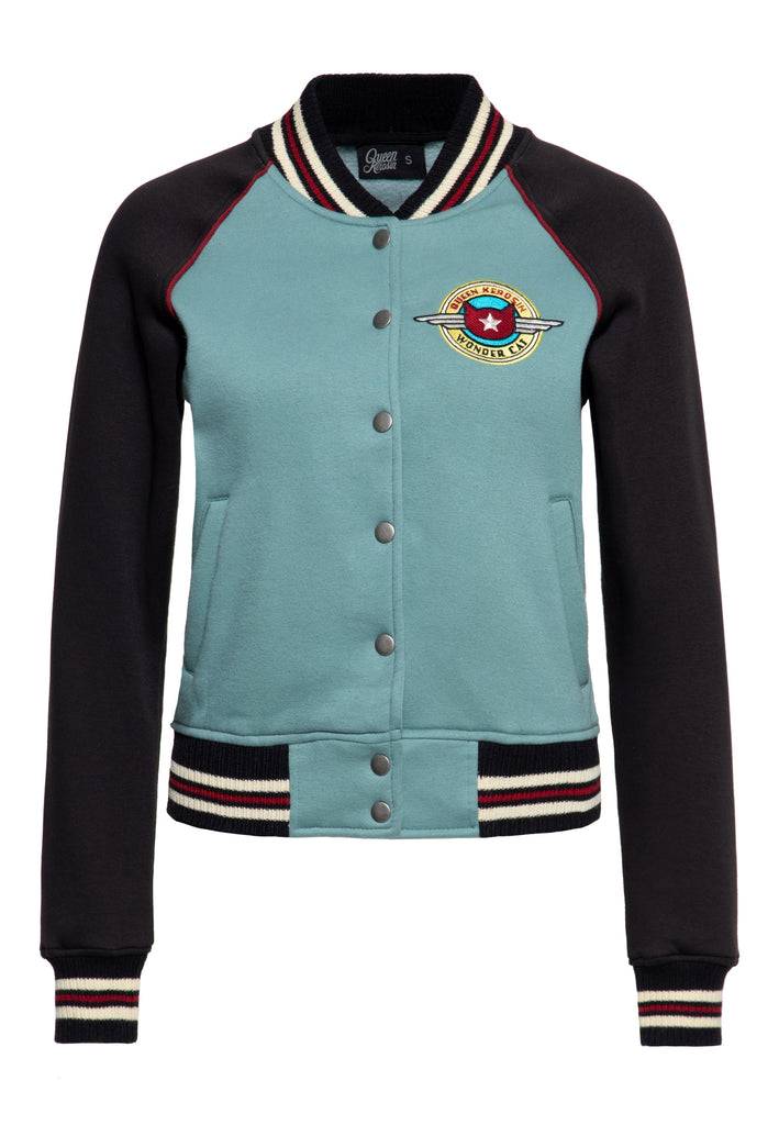 Queen Kerosin College Jacke «Wonder Cat» Kostenloser Versand international