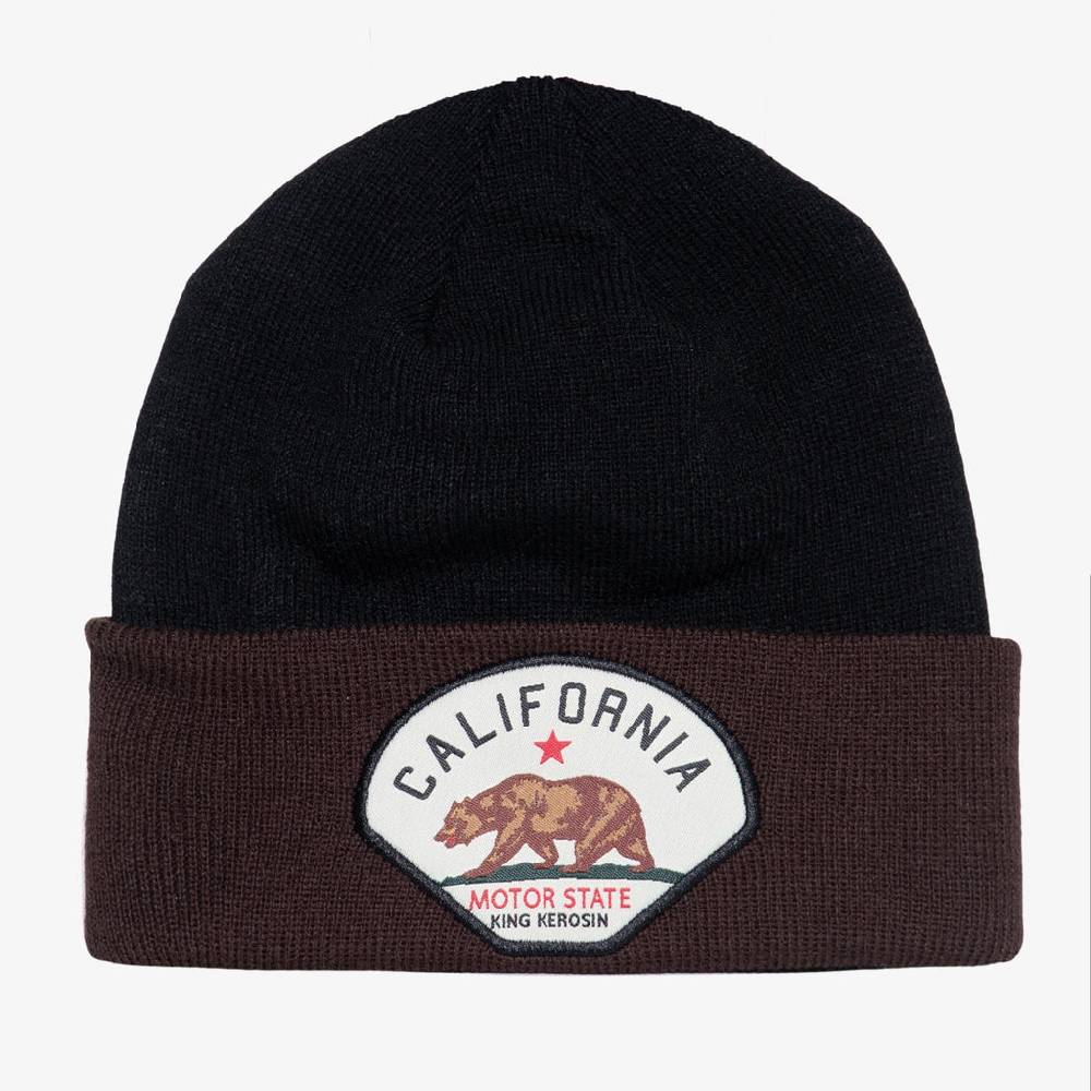 Queen Kerosin Strickmütze «California Motor State» Black Friday Preise