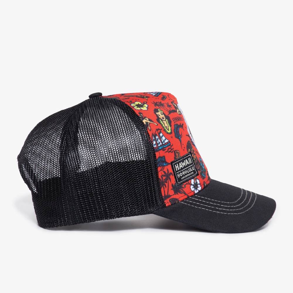 Queen Kerosin Trucker Cap «Hawaii Honolulu» Limitierter Zeitrabatt