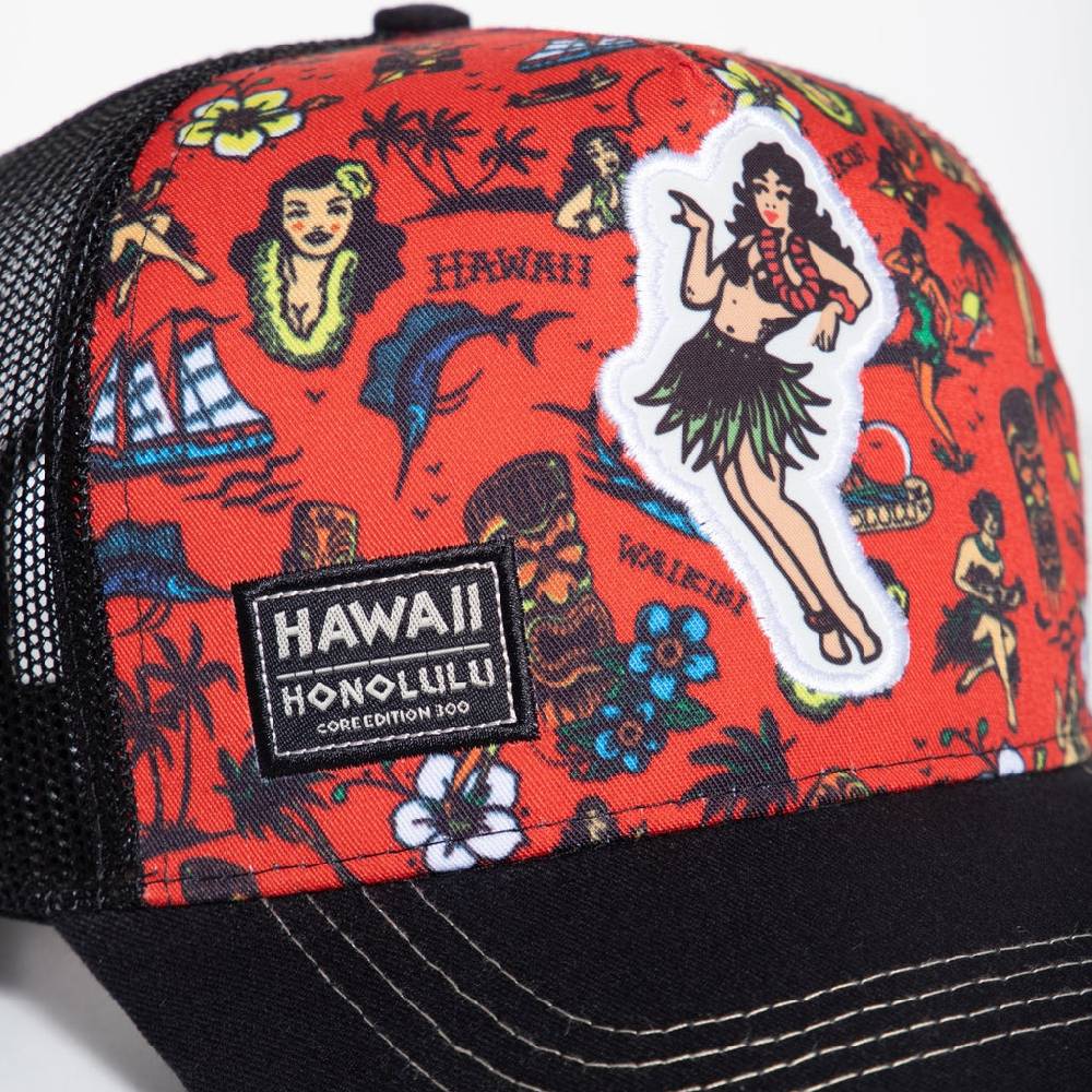 Queen Kerosin Trucker Cap «Hawaii Honolulu» Limitierter Zeitrabatt